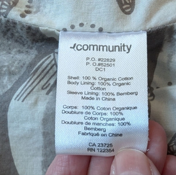 Aritzia Community Moto Jacket Bomber Cropped Taupe Organic Cotton Women's XXS - Picture 9 of 12